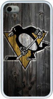 patterncase iphone 4/4s case cover (TPU material) Pittsburgh Penguins sport wood background white phone accessories iphone 4/4s hard shell cover: Cell Phones & Accessories
