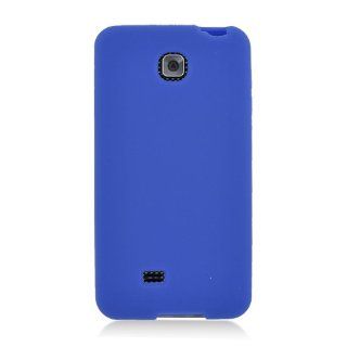 Eagle Cell SCLGP870S02 Barely There Slim and Soft Skin Case for LG Escape P870   Retail Packaging   Blue: Cell Phones & Accessories