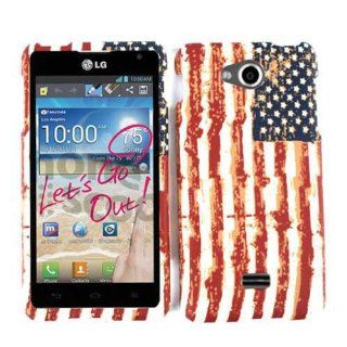 ACCESSORY MATTE COVER HARD CASE FOR LG SPIRIT MS 870 PROUD AMERICAN USA FLAG: Cell Phones & Accessories