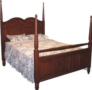 Amish Delafield Bed with Blanket Rail Footboard: Home & Kitchen