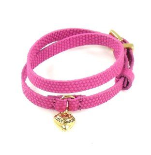 Juicy Couture Jewelry Double Wrap Leather Bracelet Pink Gold New 2013: Jewelry