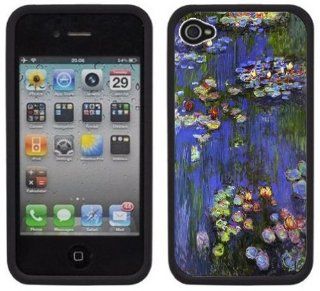 Monet Waterlilies Handmade iPhone 4 4S Black Hard Plastic Case: Cell Phones & Accessories