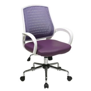 Office Star Avenue Six Rio Mesh Task Chair EM6120WT  Finish: White / Purple w