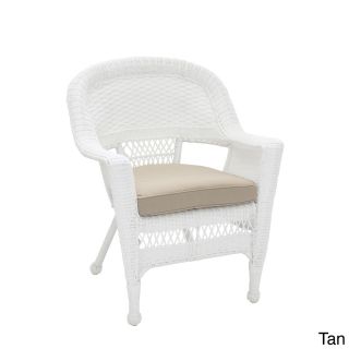 Zest Avenue White Wicker Chair (set Of 2) Beige Size 2 Piece Sets