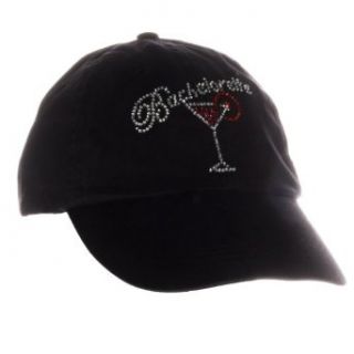 Women's Crystal Rhinestone Bachelorette Adjustable Baseball Cap Hat (Black) at  Womens Clothing store