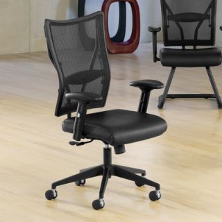 OFM High Back Leather Mesh Ultimate Office Chair 595 L Finish: Black