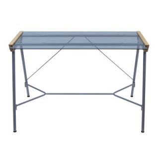 Studio Designs Futura Work Desk 50307 Color: Silver / Blue Glass