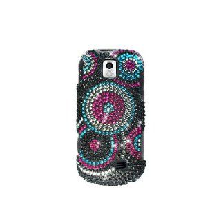 Samsung Intercept M910 SPH M910 Bling Gem Jeweled Jewel Crystal Diamond Black Pink Blue Circles Cover Case Cell Phones & Accessories