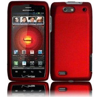 Motorola Droid 4 XT894 Rubberized Hard Cover Case   Red Cell Phones & Accessories