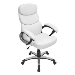 LumiSource Doctorate High Back Leatherette Office Chair OFC AC DOC Color: White