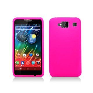 Hot Pink Soft Silicone Gel Skin Cover Case for Motorola Droid RAZR MAXX HD XT926 Cell Phones & Accessories