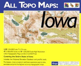 iGage All Topo Maps Iowa Map CD ROM (Windows): GPS & Navigation