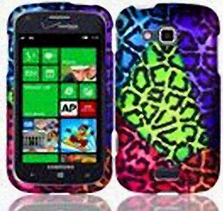Green Pink Purple Rainbow Leopard Hard Cover Case for Samsung ATIV Odyssey SCH I930: Cell Phones & Accessories