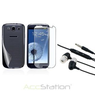 NEW YEAR !!! Bargain 2014 deal 3x CLEAR LCD FULL BODY Protector For Samsung Galaxy S 3 III i9300+Black Headset PlEASE CHOOSE 1 COLOR: Cell Phones & Accessories
