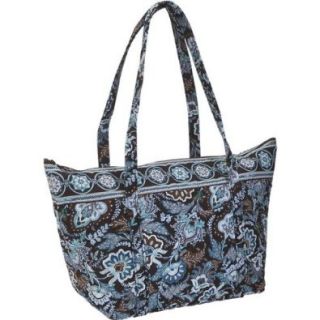 Vera Bradley Large Miller Bag Java Blue: Tote Handbags: Shoes