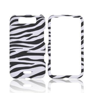 White Black Zebra LG Viper 4G LTE Connect 4G Rubberized Matte Hard Plastic Case Cover [Anti Slip]; Perfect Fit as Best Coolest Design Cases for Viper 4G LTE Connect 4G/LG Connect 4G Compatible with Verizon, AT&T, Sprint,T Mobile and Unlocked Phones Ce
