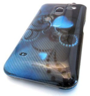 LG MS910 Esteem Blue Heart Gloss Hard Case Cover Skin Protector MetroPCS: Cell Phones & Accessories