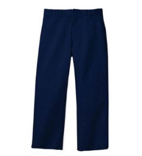 Genuine School Uniform Boys Husky Navy Flat Front Uniform Pants: Clothing