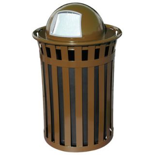 Witt Oakley Trash Receptacle with Dome Top M5001 DT Color: Brown
