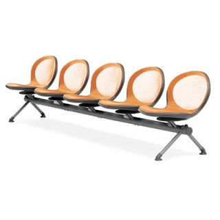 OFM Net Series Five Chair Beam Seating NB 5 Color: Orange