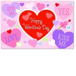 Valentines Day Candy Hearts Laminated Placemat: Baby