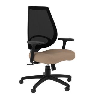 Compel Office Furniture Moda Mesh Task Chair with Arms CTM3130BAB chalk Seat 