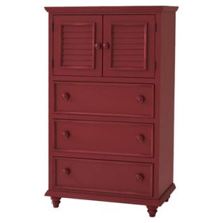 John Boyd Designs Outer Banks 3 Drawer Chest OB CT01 Finish: Red