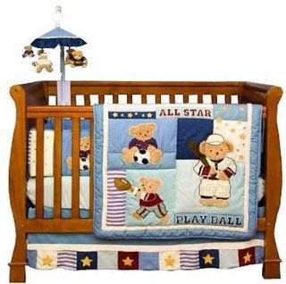 Play Ball Sports 6 Piece Baby Crib Bedding Set : Baby