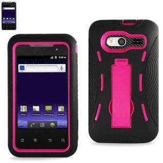 (KICKSTAND/silicone Case + Protector Cover) Hard Case for Huawei M920 BLACK/PINK (SLCPC06 HWM920BKHPK): Cell Phones & Accessories
