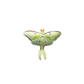 Luna Moth Silver and Enamel Pin: Jewelry Pins: Jewelry