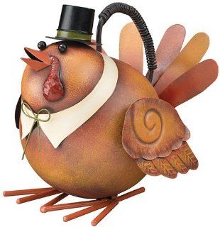 Turkey with Top Hat   Watering Can Size: 8.5''X7.25''X7.25'' : Patio, Lawn & Garden