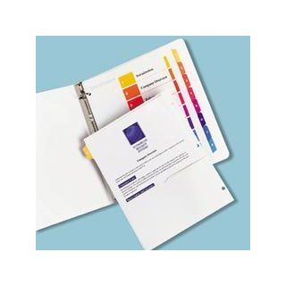 Avery Ready Index Dividers with Pocket, Multicolor Tabs, Tabs 1 10, Set 11147 / AVE11147 : Binder Index Dividers : Office Products