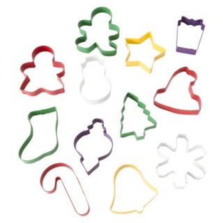 Wilton 12pc Colored Christmas Cookie Cutter Set