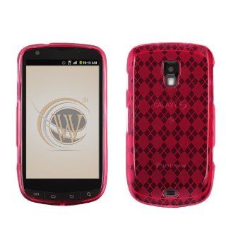 Hot Pink Check TPU Protector Case for Samsung Aviator SCH R930 Cell Phones & Accessories