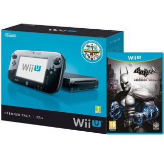 Wii U Console: 32GB Nintendo Land Premium Bundle   Black (Includes Batman: Arkham City Armored Edition)      Games Consoles