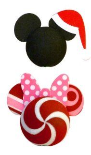 Disney Mickey Mouse and Minnie Mouse Peppermint Christmas Holiday Antenna Topper Set Automotive