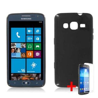 SAMSUNG ATIV S NEO SOLID BLACK TPU RUBBER SKIN COVER SNAP ON HARD CASE +FREE SCREEN PROTECTOR from [ACCESSORY ARENA]: Cell Phones & Accessories