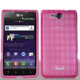 [SlickGears] Slim Fit Flexible Crystal TPU Skin for LG Lucid VS840 Hot Pink: Cell Phones & Accessories