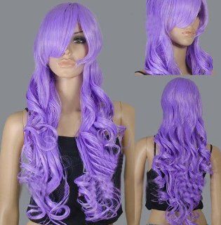 MapofBeauty 32" 80cm Long Hair Spiral Curly Cosplay Costume Wig (Light Purple) : Hair Replacement Wigs : Beauty