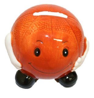 Colorful Ceramic Sports Ball Banks   4" Diameter (Basketball): Toys & Games