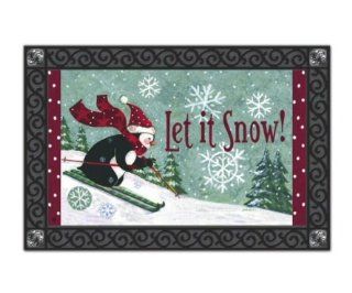 MatMates Downhill Ski Penguin Doormat : Patio, Lawn & Garden