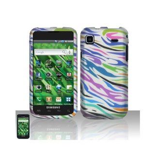 Rubberized Green Blue Silver Pink Purple Orange Colorful Zebra Snap on Design Case Hard Case Skin Cover Faceplate for T mobile Samsung Galaxy S Vibrant T959/Samsung Galaxy S 4G: Cell Phones & Accessories