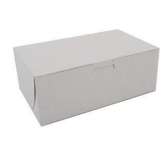 Southern Champion Tray 0925 Clay Coated Kraft Paperboard White Non Window Lock Corner Bakery Box, 8" Length x 5" Width x 3" Height (Case of 250): Industrial & Scientific