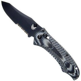 Benchmade 950SBK Osborne Rift, Black/Gray G10 Handle, 3.67in. Black ComboEdge Blade Folding Knife : Hunting Knives : Sports & Outdoors