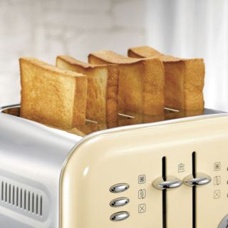 Morphy Richards 4 Slice Accents Toaster   Cream and Accents Traditional Kettle   Cream      Homeware