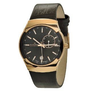 Skagen Men's 983XLRLDB Black Label Rose Gold Plated Stainless Steel Case Watch at  Men's Watch store.