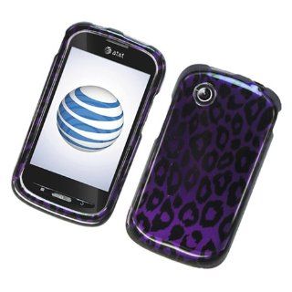 Purple Leopard Faceplate Hard Shell Cover Phone Case for ZTE Avail Z990: Cell Phones & Accessories