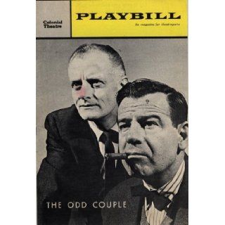 The Odd Couple Program Playbill February 15, 1965 (Pre Broadway Tryout. Art Carney. Walter Matthau): Colonial Theatre Boston: Books