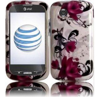 Purple Lily Design Hard Case Cover for ZTE Avail Z990 Cell Phones & Accessories