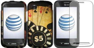 Ace Poker Design Hard Case Cover+LCD Screen Protector ZTE Merit 990G Avail Z990: Cell Phones & Accessories